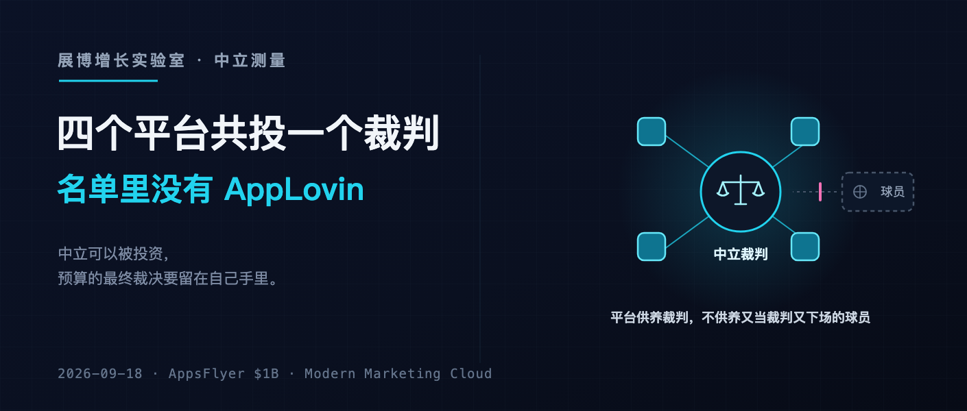 四个广告平台一起投了 AppsFlyer